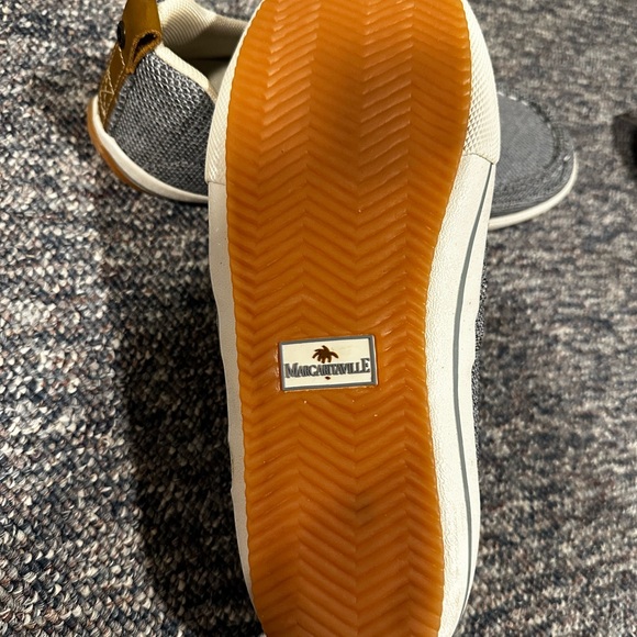 Margaritaville Men's Gray and Tan Boat Shoes - Picture 1 of 4